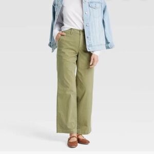 Universal Thread Olive Wide-Leg Women's High-Rise Sailor Jeans size 14 NWT